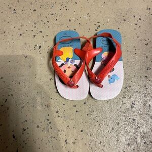 Havaianas Kids Flip Flops - Snow White - Red and Blue